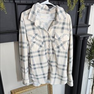 Heavy fleece button down jacket